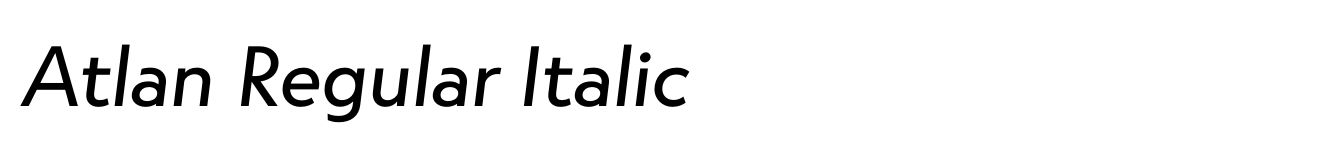 Atlan Regular Italic